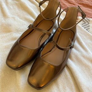 Old Navy Metallic Brown Mary Jane Flats